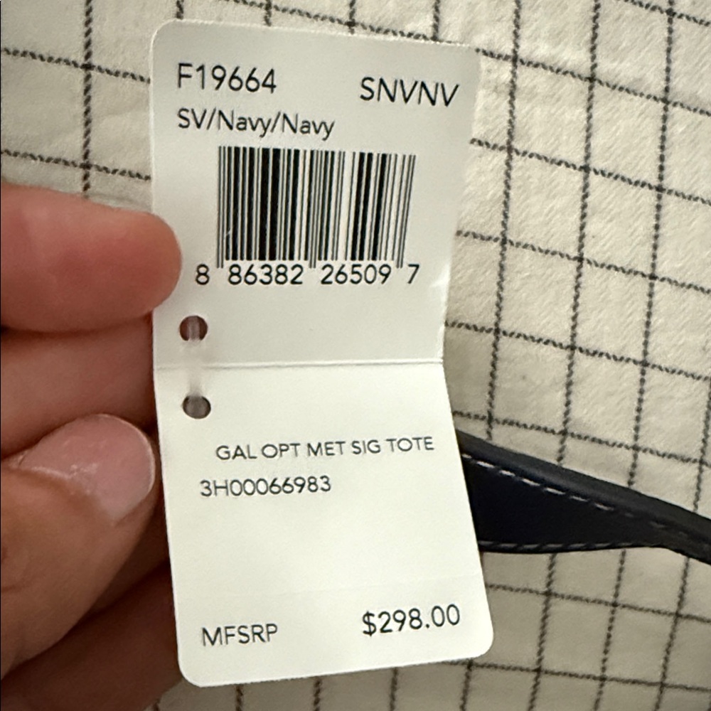 NWT COACH Gal Opt Met Signature Tote,shoulder bag size Medium 3H00066983 Blue - Picture 5 of 16